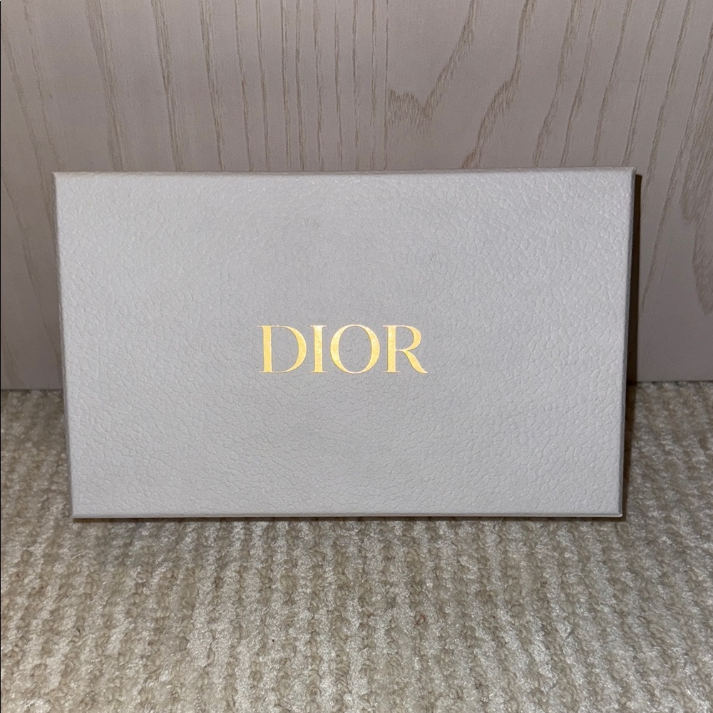 Dior Light Gray Box with Gold Lettering